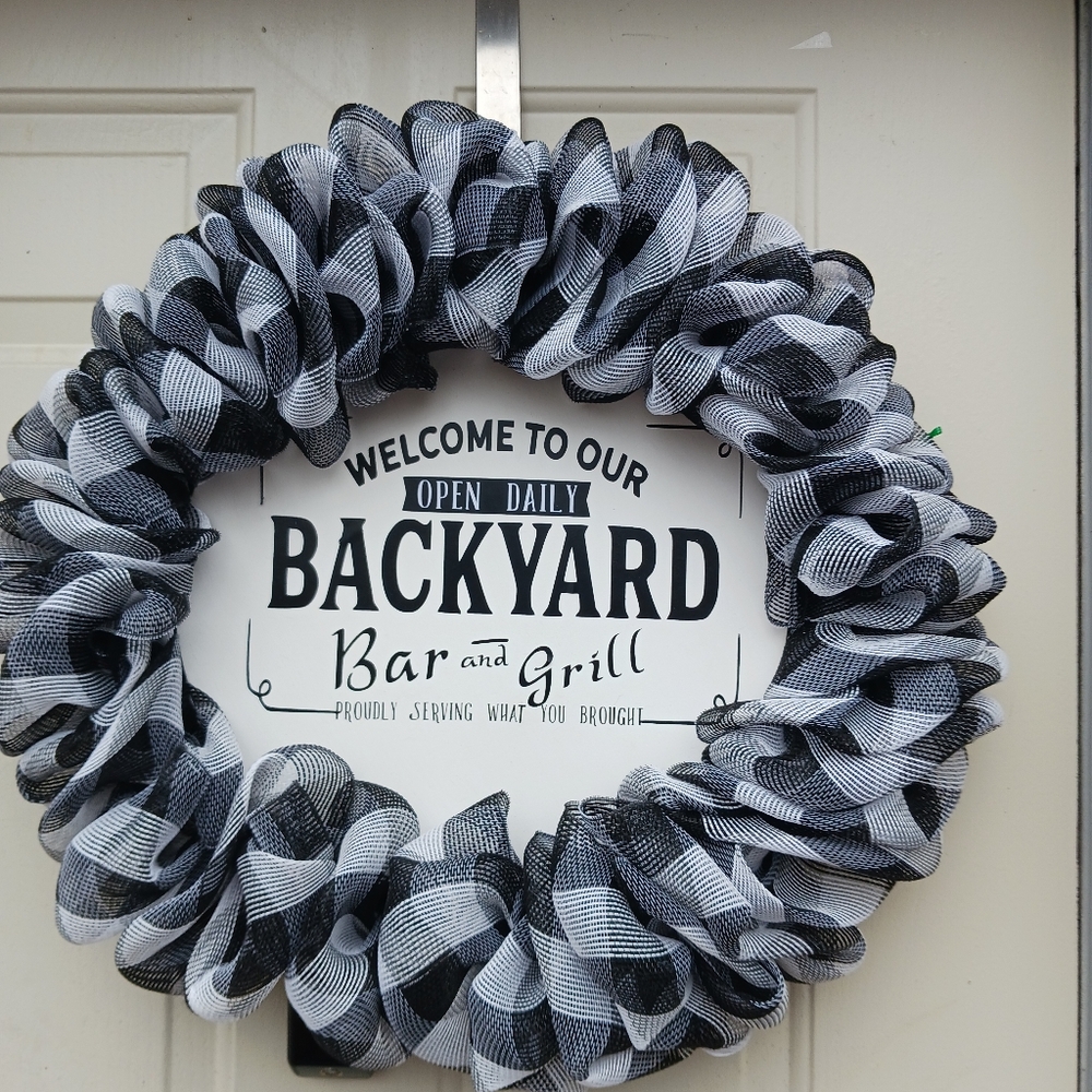 Backyard BBQ wreath